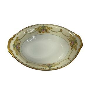 Vintage Meito China Celeste‎ 11" Oval Vegetable Serving Bowl Porcelain Floral